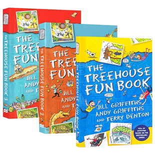 The Treehouse Fun Book 疯狂树屋历险记活动书3册 英文原版 小屁孩树屋 儿童英语趣味涂鸦脑筋急转弯智力开发 章节桥梁漫画故事书