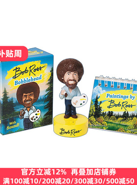 Bob Ross Bobblehead 鲍伯鲁斯 摇头玩偶 迷你文创套装