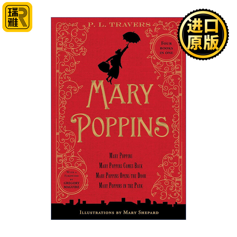 Mary Poppins Collection 欢乐满人间 80周年4册合集 书籍/杂志/报纸 文学小说类原版书 原图主图