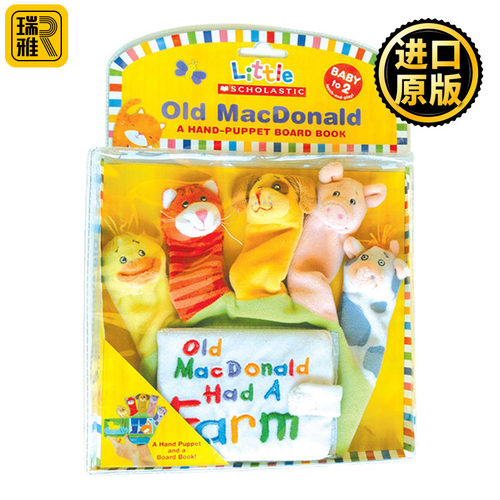 正版 Old Macdonald: Old Macdonald Had a Farm 儿歌玩具手指偶书儿童绘本