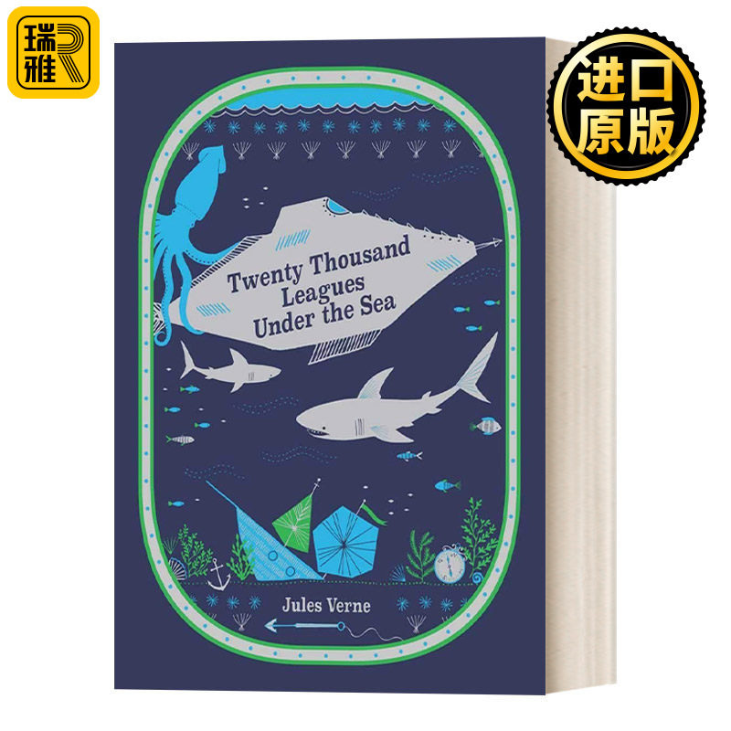 英文原版 Twenty Thousand Leagues Under the Sea 海底两万里 皮革精装版 巴诺儿童经典 英文版 进口英语原版书籍