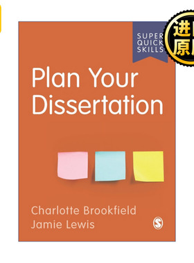 Plan Your Dissertation 如何规划毕业论文 SAGE学术技能入门系列 英美大学本科生学术指南