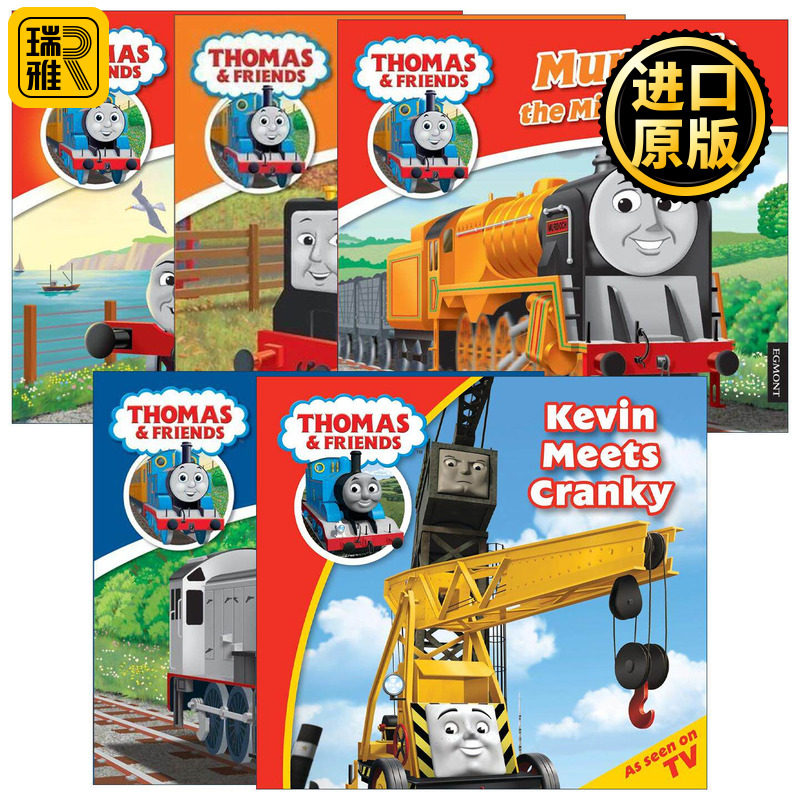 英文原版 Thomas & Friends 托马斯和朋友们系列绘本5册 托马斯小火车 凯文遇见克兰奇 丹尼斯 路西 默多克 英文版 进口原版书籍