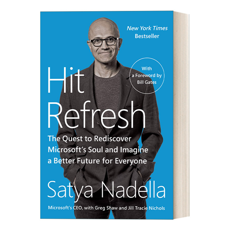 英文原版 Hit Refresh 刷新 重新发现商业与未来 英文版 Satya Nadella 进口英语原版书籍