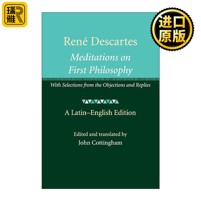 英文原版 René Descartes Meditations on First Philosophy 笛卡尔 第一哲学沉思集 拉丁语英语双语版 英文版 进口英语原版书籍