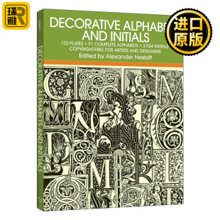 Initials and Alexander Nesbitt Decorative 英文原版 Alphabets