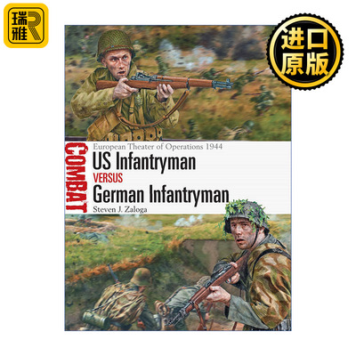 英文原版 US Infantryman vs German Infantryman 二战欧洲战场美国步兵VS德国步兵 1944 对战系列