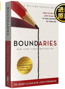 Boundaries 过犹不及 如何建立你的心理界线 英文原版 Henry Cloud；John Townsend 进口英语心理学书籍 全英文版