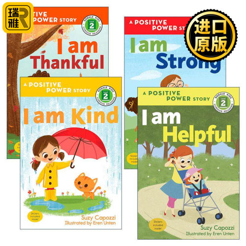 英文原版 Step into Reading 2 I Am Kind Thankful Strong Helpful 正能量小故事绘本系列4册 儿童英语分级读物 英文版 进口书籍
