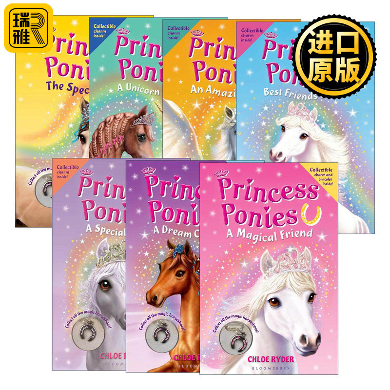 英文原版 Princess Ponies 公主小马系列1-7册 儿童奇幻魔法章节书 Chloe Ryder 英文版 进口英语原版书籍