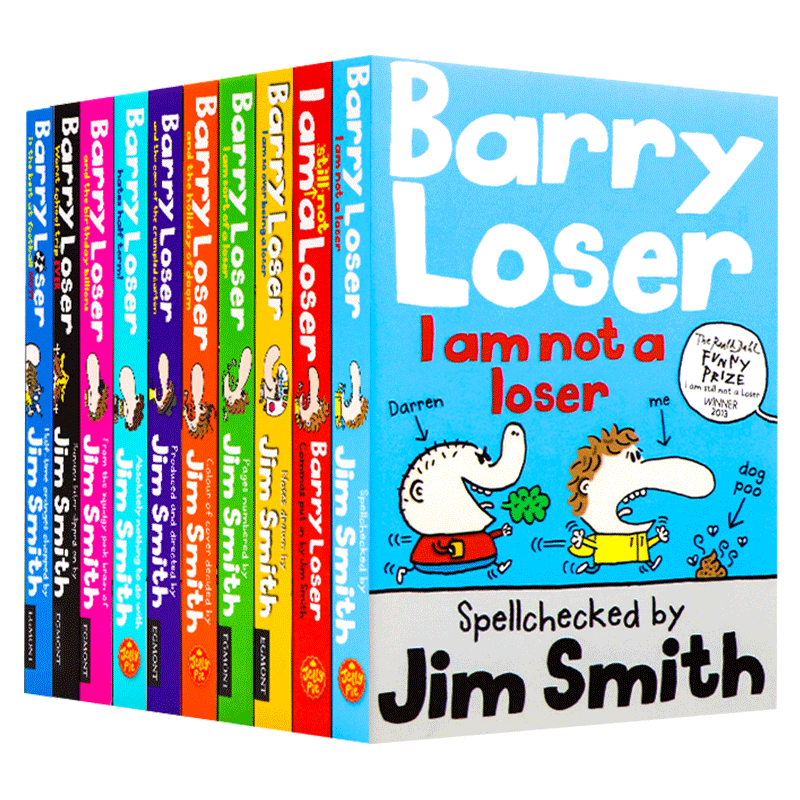 倒霉蛋巴里系列10册 英文原版 Barry Loser I am not a loser 失败者巴里 儿童幽默搞笑故事书 励志校园漫画文学 罗尔德达尔童书奖
