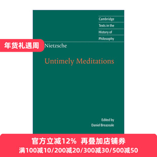 Nietzsche: Untimely Meditations 尼采 不合时宜的沉思 剑桥哲学史文本系列