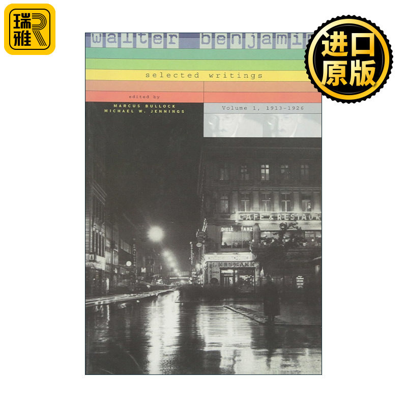 英文原版 Walter Benjamin Selected Writings 1 瓦尔特·本雅明 选集一 1913–1926 英文版 进口英语原版书籍