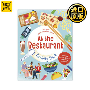 和连线画画 活动书 the Restaurant Activity 包含拼图 在餐厅 Book 迷宫