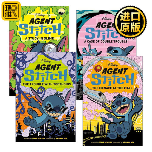 英文原版 Agent Stitch 探员史迪奇系列1-4册 迪士尼儿童推理小说 星际宝贝史迪仔 Steve Behling 英文版 进口英语原版书籍