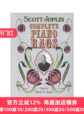 英文原版 Complete Piano Rags Dover Classical Piano Music 拉格泰姆钢琴曲全集 Scott Joplin 英文版 进口英语原版书籍