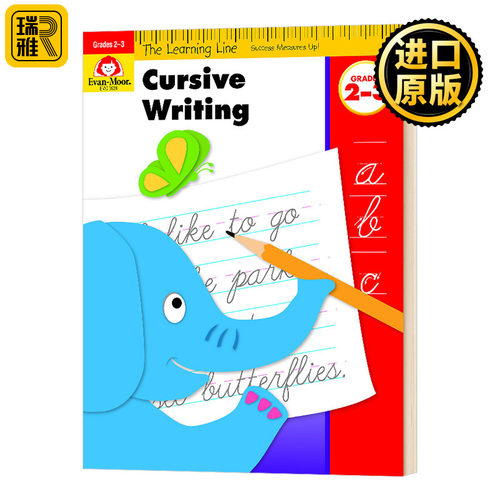 学习起跑线 手写体书写 二至三年级 英文原版 Evan-Moor The Learning Line Cursive Writing 美国加州小学英语教辅教材evanmoor