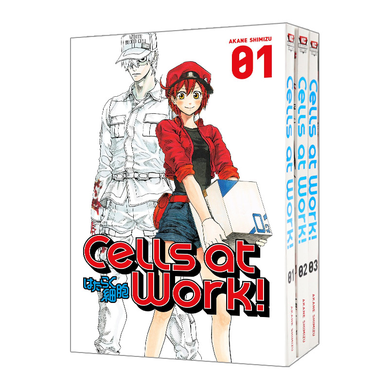 Cells At Work! 英文原版 工作细胞1-3册 漫画 英文版 进口英语原版书籍 书籍/杂志/报纸 漫画类原版书 原图主图