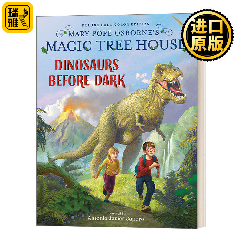 神奇树屋 天黑前的恐龙 第一册 精装豪华版 英文原版 Magic Tree House Deluxe Edition Dinosaurs Before Dark 谷历险记 英语书籍