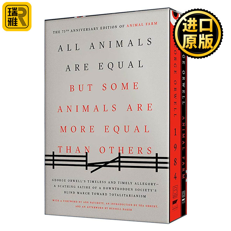 英文原版 George Orwell 2-Book Boxed Set 1984 and Animal Farm 乔治·奥威尔两册经典盒装套装 75周年 英文版进口英语原版书籍