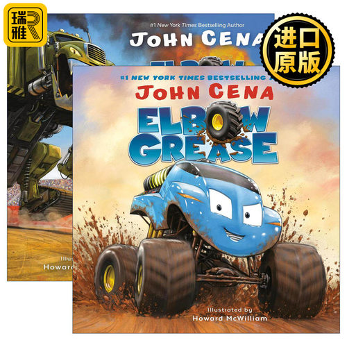 英文原版 Elbow Grease 怪兽卡车2册 儿童绘本 纸板书 John Cena 英文版 进口英语原版书籍