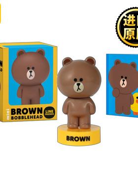 LINE FRIENDS Mini BROWN Bobblehead 布朗熊摆件 摇头娃娃