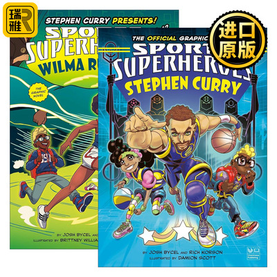 英文原版 Stephen Curry Sports Superheroes 运动超级英雄系列2册 官方漫画 儿童图像小说 Josh Bycel 英文版 进口英语原版书籍