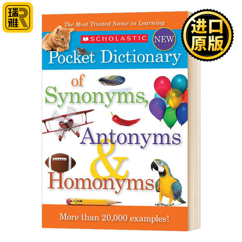 学乐同义词反义词词典 英文原版 Scholastic Pocket Dictionary of Synonyms Antonyms 口袋词典 英文版 进口英语书籍