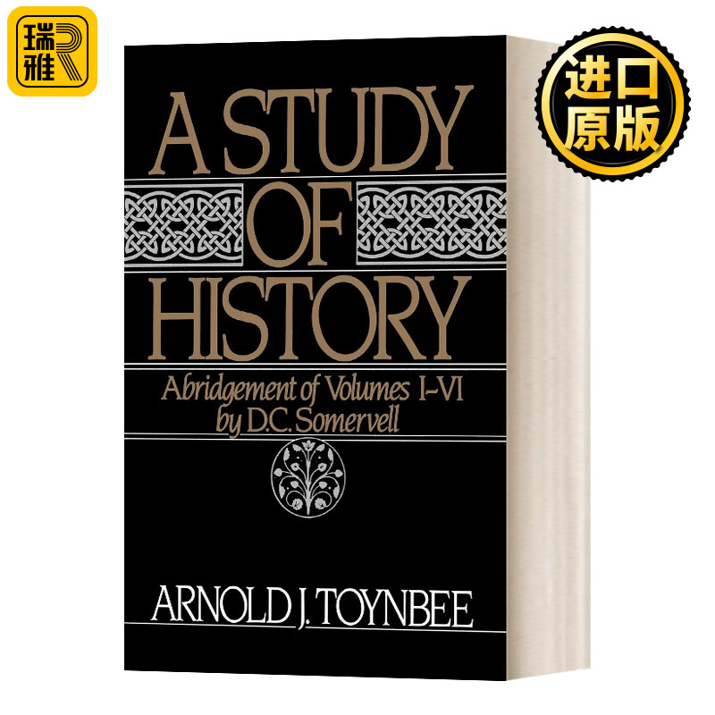 历史研究 第一卷 缩写卷1-6 英文原版 A Study of History Volume I Abridgement of Volumes I-VI 英文版 进口英语原版书籍