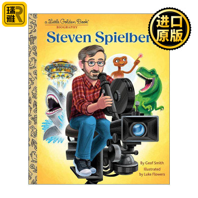 英文原版 Steven Spielberg Little Golden Book Biographies 史蒂文·斯皮尔伯格传记 大白鲨 头号玩家导演 兰登书屋精装小金书