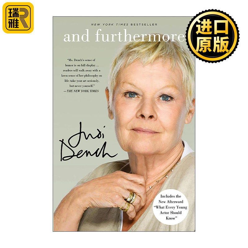 英文原版 And Furthermore 戏路悠长 朱迪丹奇演艺与人生回忆录 英文版 进口英语原版书籍