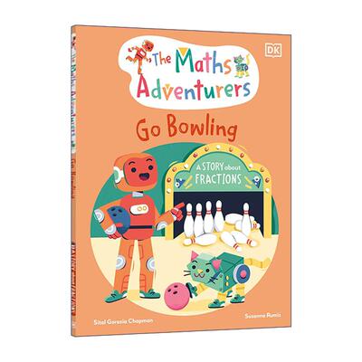 英文原版 The Maths Adventurers Go Bowling 数学冒险家系列 保龄球时间 分数 儿童精装绘本 英文版 进口英语原版书籍