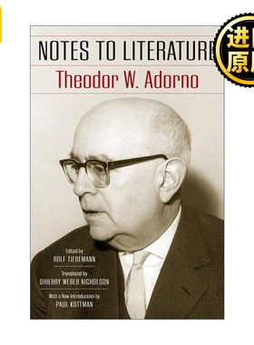 英文原版 Notes to Literature 文学笔记 结合版 Theodor W. Adorno阿多诺 英文版 进口英语原版书籍