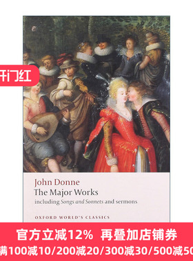 英文原版 John Donne The Major Works 约翰多恩主要作品集 牛津世界经典系列 英文版 进口英语原版书籍