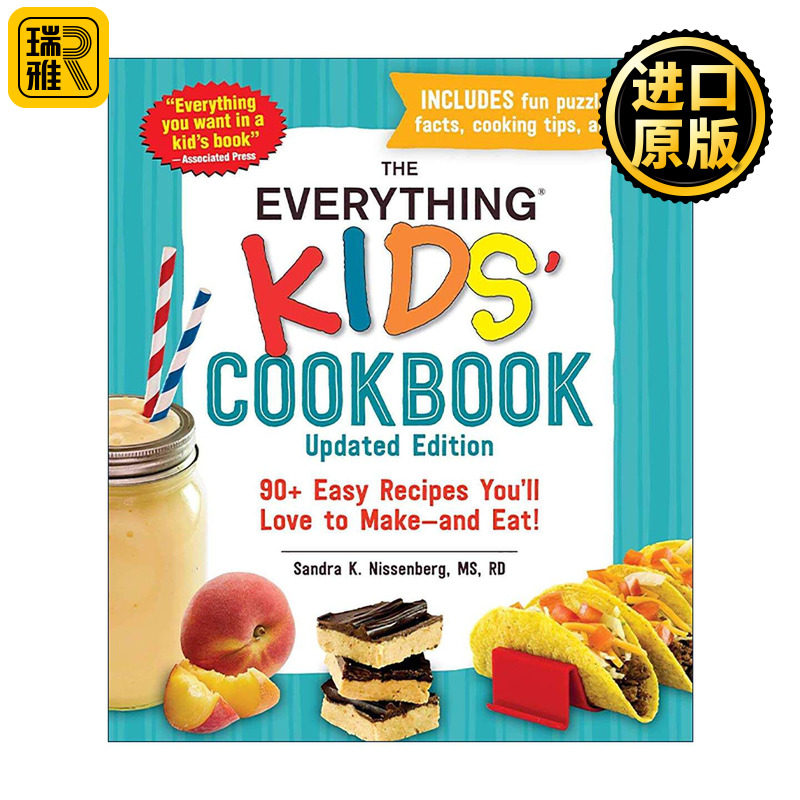 英文原版 The Everything Kids' Cookbook 孩子的百宝箱 90+孩子会喜欢做和吃的简单食谱 更新版 英文版 进口英语原版书籍