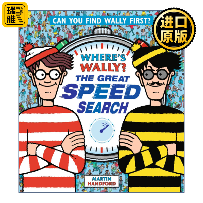 Where's Wally The Great Speed Search 沃利在哪里 急速大挑战 视觉发现益智游戏书精装 书籍/杂志/报纸 儿童读物原版书 原图主图