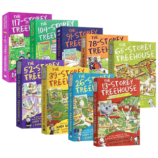 小屁孩树屋历险记9册全套 英文原版 The 13 26 39 52 65 78 91 104 117 Storey Treehouse 13层疯狂树屋历险记 儿童英语章节桥梁书