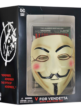 V字仇杀队 豪华版 附面具套装 英文原版 V for Vendetta Book and Mask Set  绘本小说 英文版 Alan Moore 进口英语书籍