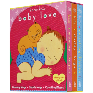 Baby Love : Mommy Hugs; Daddy Hugs; Counting Kisses 亲亲抱抱数数 Karen Katz三本纸板书 英文原版