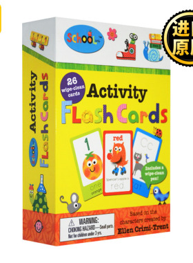 快乐小学英国学前教育奖 学习卡片 Schoolies Activity Flash Cards 英文原版 Roger Priddy Books 全英文版进口原版英语书籍