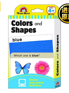 闪记学习卡 颜色与形状 3岁以上 英文原版 Evan-Moor The Learning Line Flashcard Colors and Shapes 美国英语教辅教材evanmoor
