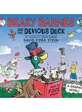 英文原版 Beaky Barnes and the Devious Duck 比克·巴恩斯 狡猾的鸭子 儿童精装幽默漫画绘本 凯迪克奖得主David Ezra Stein