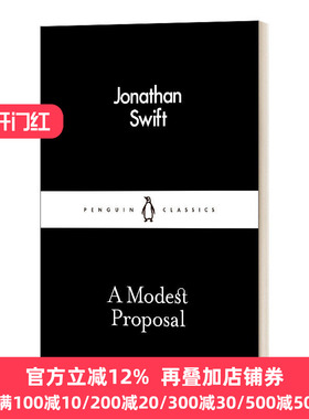 英文原版小说 A Modest Proposal 乔纳森·斯威夫特 一个温和的建议 英文版 Jonathan Swift 进口英语原版书籍