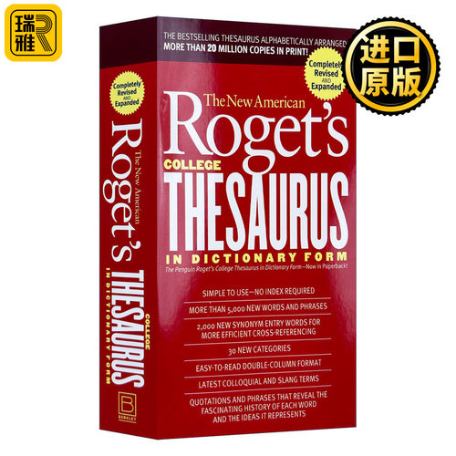 新美国罗格大学词典 修订和更新 英文原版 New American Roget's College Thesaurus in Dictionary Form 进口英语书籍字典辞典