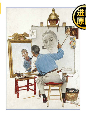 Norman Rockwell's Triple Self-Portrait from The Saturday Evening Post Notebook 星期六晚邮报中诺曼·洛克威尔的三重自画像
