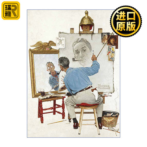 Norman Rockwell's Triple Self-Portrait from The Saturday Evening Post Notebook 星期六晚邮报中诺曼·洛克威尔的三重自画像