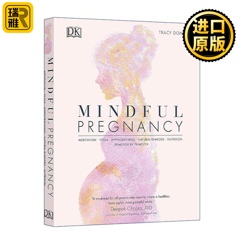 英文原版 Mindful Pregnancy 怀孕注意事项指南精装 冥想瑜伽催眠自然疗法营养 英文版 进口英语原版书籍