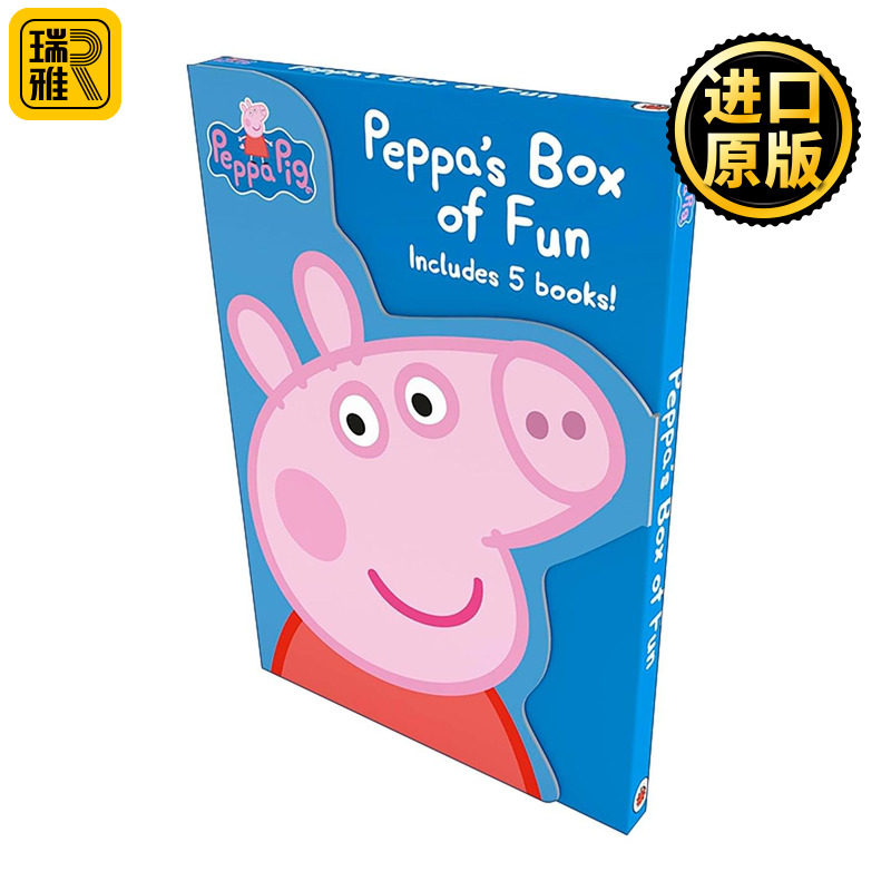英文原版 Peppa's Box of Fun 小猪佩奇 五册活动书涂色书礼盒 英文版 进口英语原版书籍