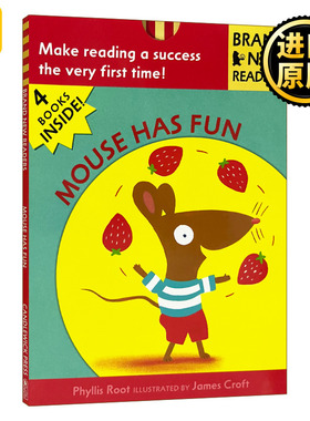 英文原版 Mouse Has Fun: Brand New Readers 老鼠玩得很开心：4个小故事合集 儿童绘本 Brand New Readers分级阅读