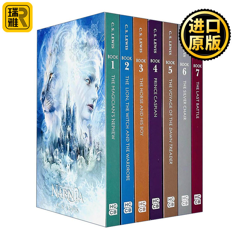 英文原版 The Chronicles of Narnia 纳尼亚传奇七册套装 儿童奇幻小说 英文版 进口英语原版书籍